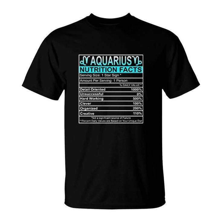 Aquarius Nutrition Facts T-Shirt
