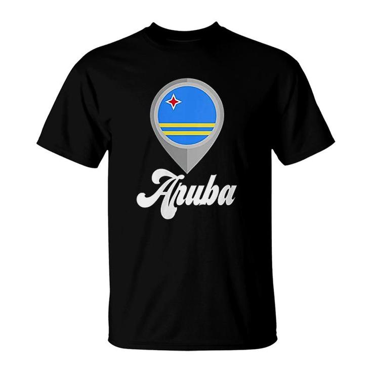 Aruba Flag Pin I Love Aruba Travel T-Shirt