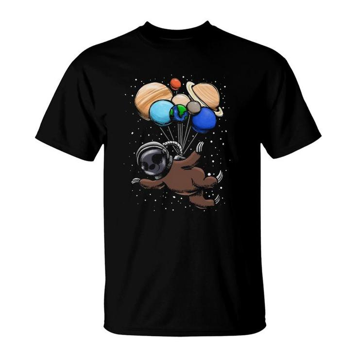 Astronaut Sloth Space Stars Cute Animals Galaxy Univers Gift T-Shirt