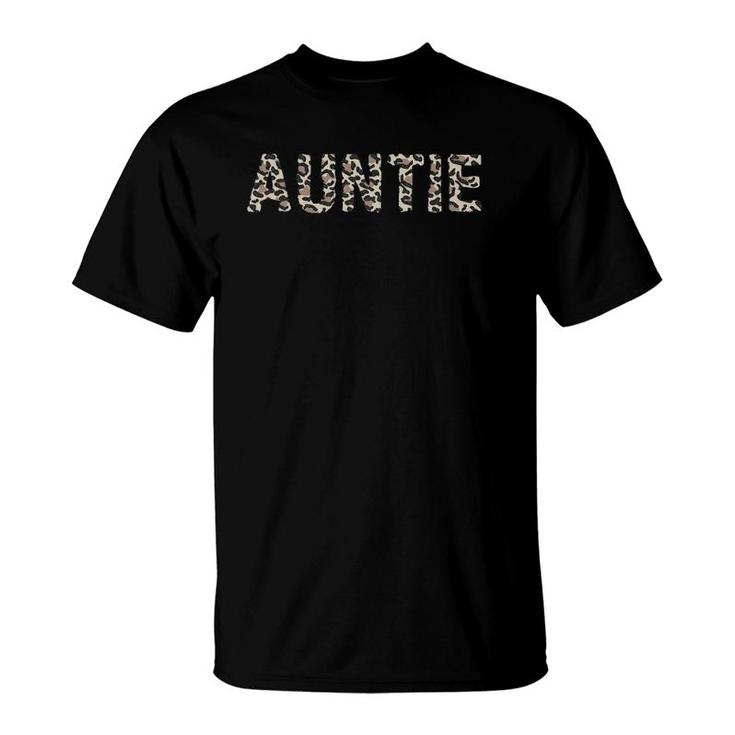 Auntie Cute Leopard Print Aunt Mother's Day Gift T-Shirt