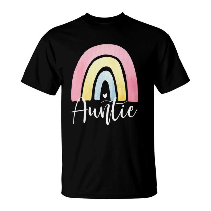 Auntie Rainbow Mother's Day Gift For Women Aunt From Nephew T-Shirt