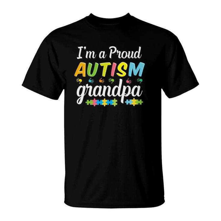 Autism Grandpa Awareness For I'm A Proud Grandfather Warrior T-Shirt