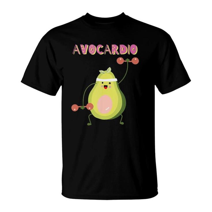 Avocardio Funny Avocado Fitness Workout Avo-Cardio Exercise Tank Top T-Shirt