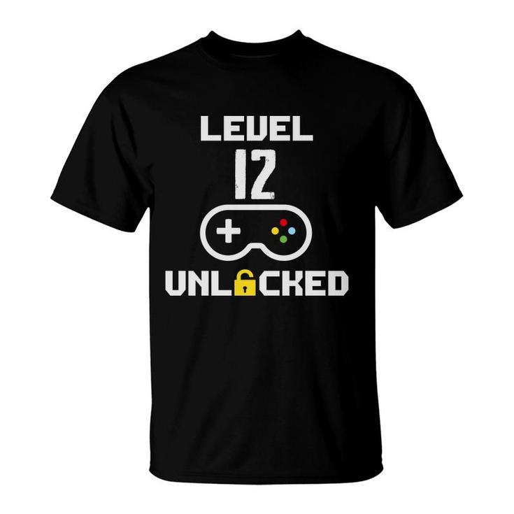 Basic Level Unlock 12 12Th Birthday Gamer T-Shirt