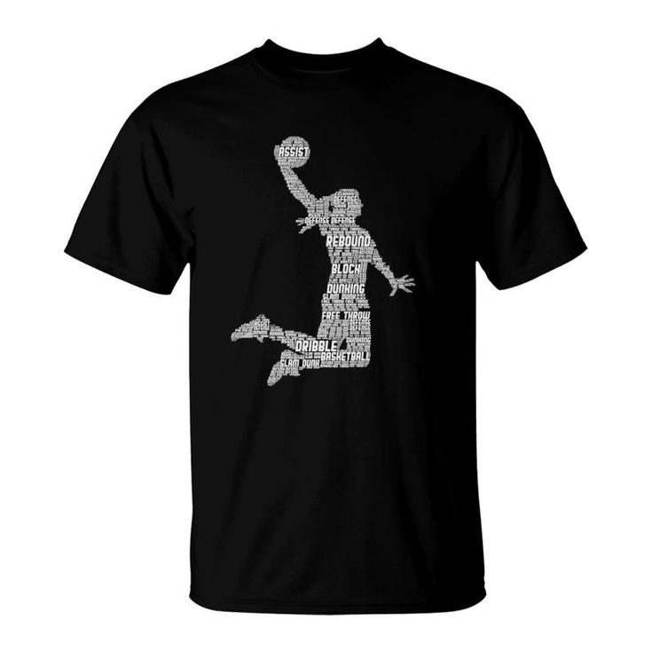 Basketball Girl Women Kids Girls  T-Shirt