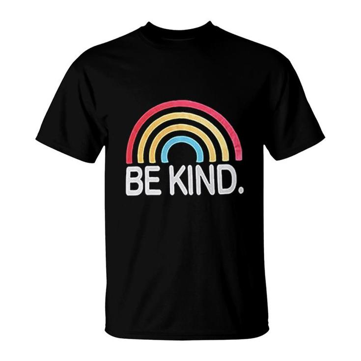 Be Kind Rainbow Graphic Inspirational T-Shirt