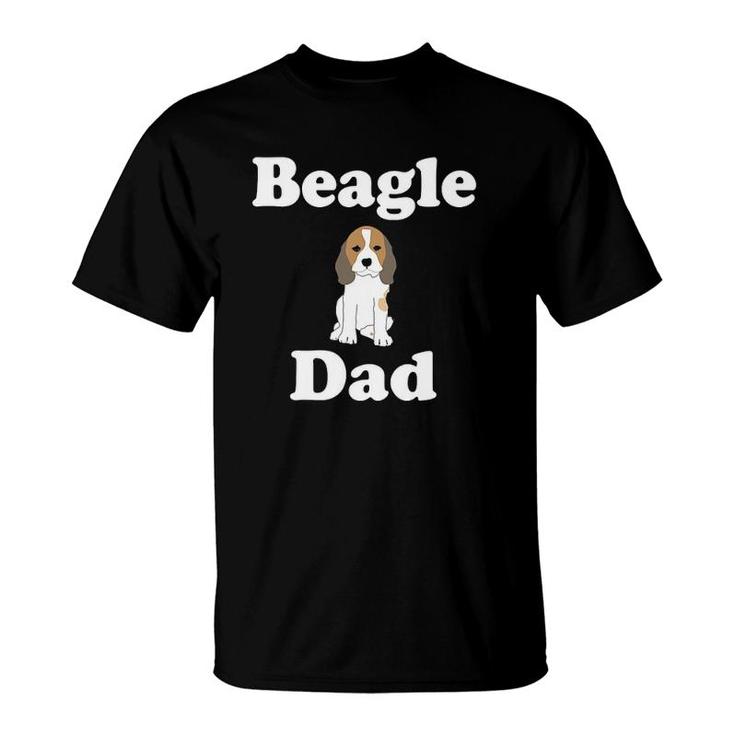 Beagle Dad Cute Puppy Fathers Day Dog Lovers Gift T-Shirt