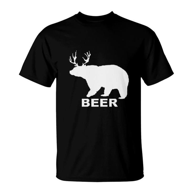 Bear Deer Beer Funny Drinking T-Shirt