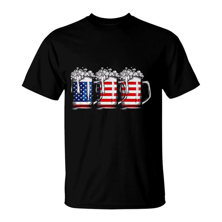 Beer American Flag T-Shirt