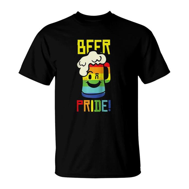Beer Drinking Lgbt-Q Rainbow Cool Gift Raglan Baseball Tee T-Shirt