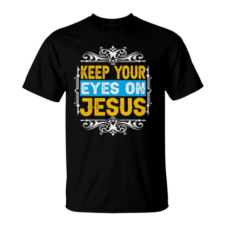 Behalte Deine Augen Auf Jesus Liebe Jesus Christian Christliche Weihnachten Langarm  T-Shirt