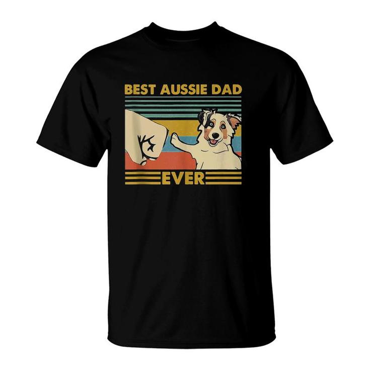 Best Aussie Dad Ever Retro Vintage Sunset  T-Shirt