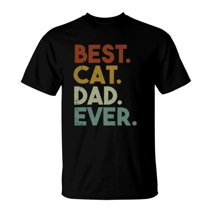 Best Cat Dad Ever Retro Gift T-Shirt