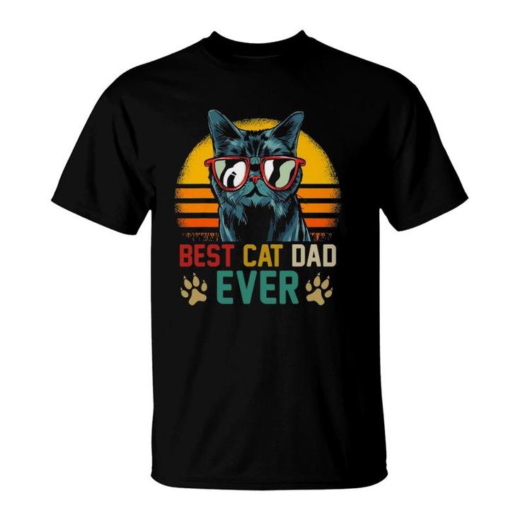 Best Cat Dad Ever Vintage Cat Daddy Fathers Day T-Shirt