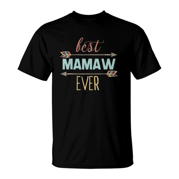 Best Mamaw Ever  Grandma Pregnancy Announcement T-Shirt