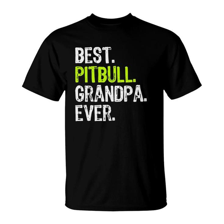 Best Pitbull Grandpa Ever Dog Lover T-Shirt