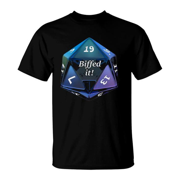 Biffed It Dice Role Playing Game Lover T-Shirt