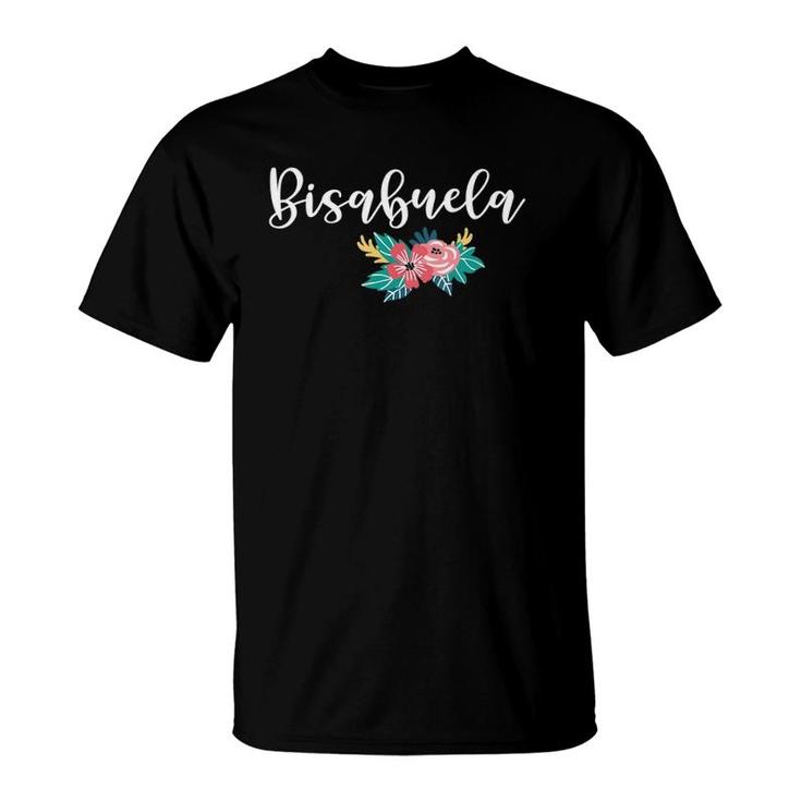 Bisabuela Pretty Floral Great Grandmother Baby Announcement T-Shirt