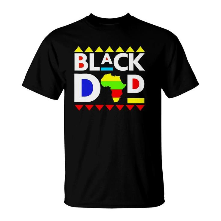 Black Dad Juneteenth King Father Africa Men Melanin Boys Son T-Shirt