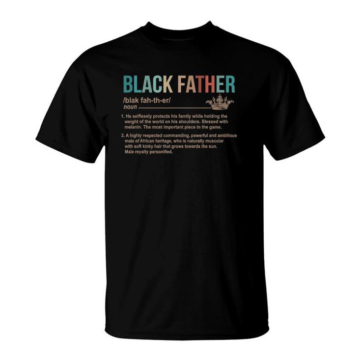 Black Father Definition S Vintage Retro Blackfather T-Shirt