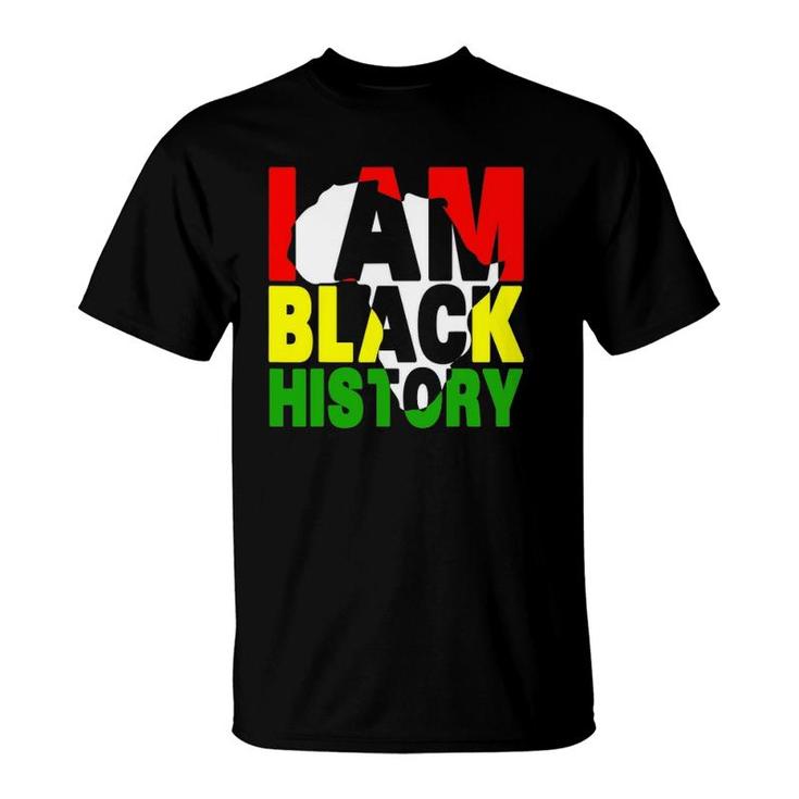Black History Month  Proud African Map Afro Women Men T-Shirt