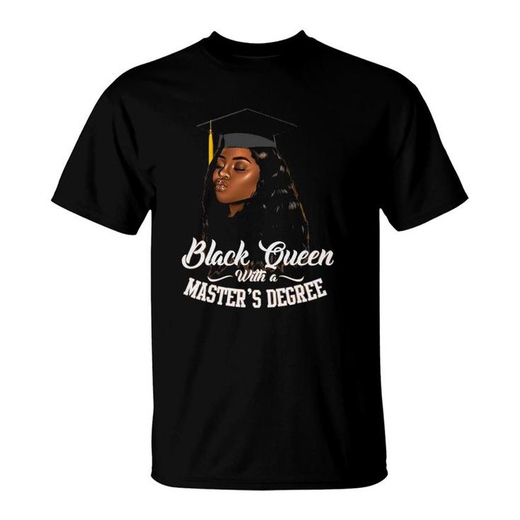 Black Queen Master's Degree  African American Graduation T-Shirt