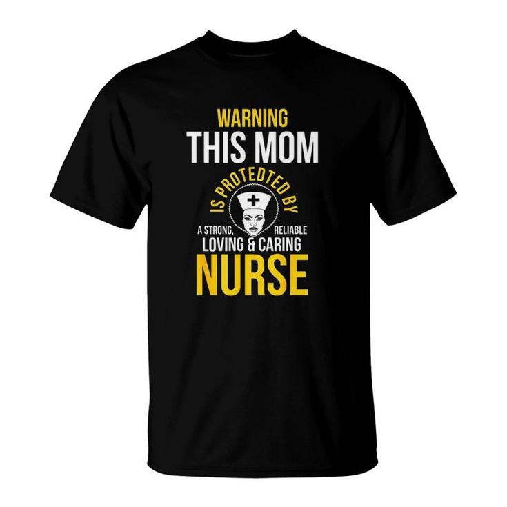 Black Woman Mom Afro Nurse Cool Black History Month Gift T-Shirt