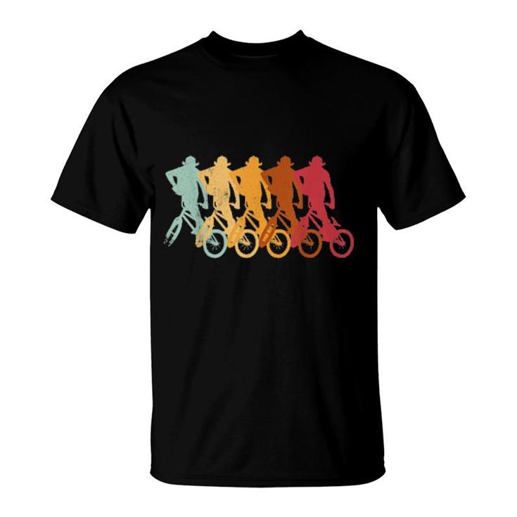 Bmx Vintage T-Shirt Bike Rider Heartbeat Retro Tshirt