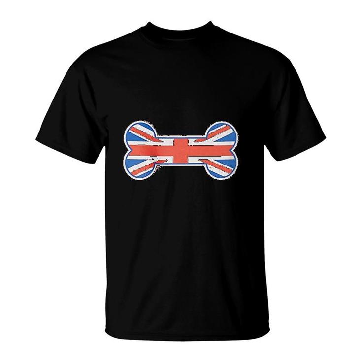 Bone Shaped United Kingdom Union Jack Flag T-Shirt