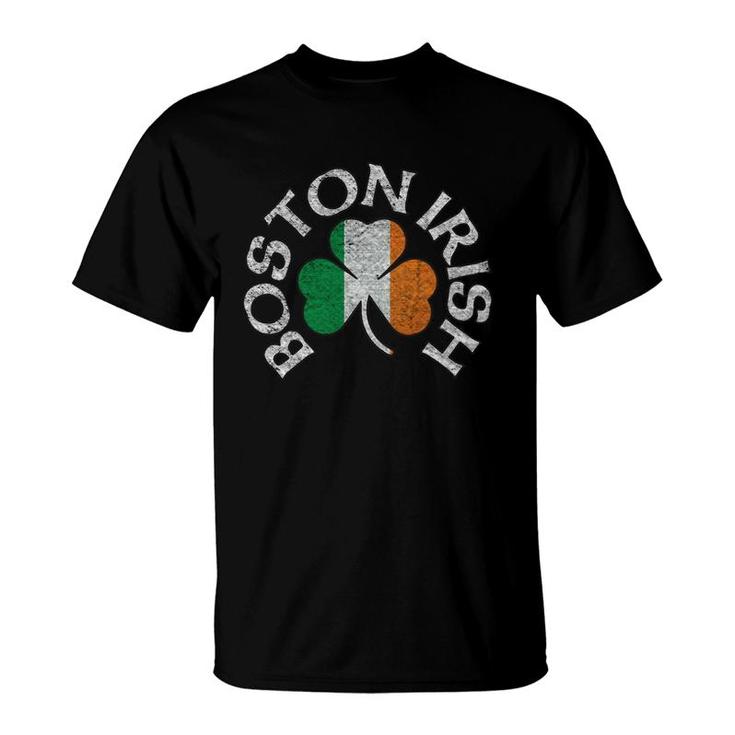 Boston Irish Shamrock Flag Clothing  T-shirt T-Shirt