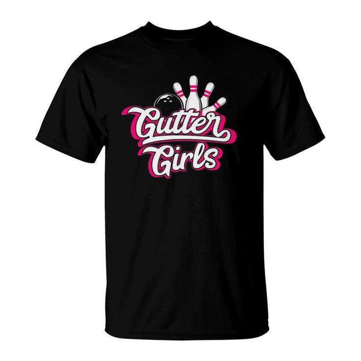 Bowling Gutter Girls Funny League Bowler Gift T-Shirt