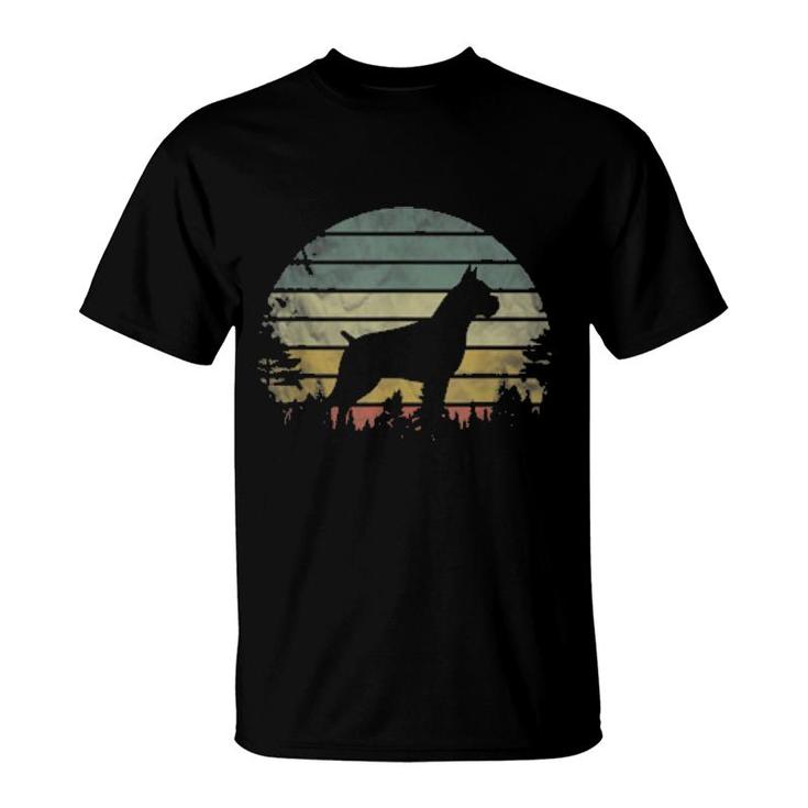 Boxer Retro Vintage 60S 70S Sunset Dogss  T-Shirt
