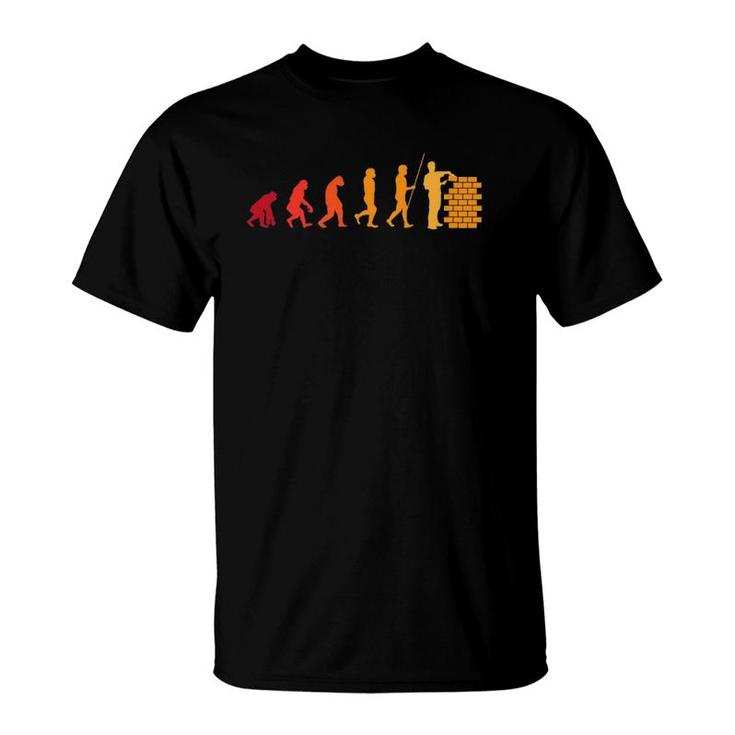 Bricklayer Evolution Funny Wall Builder Gift T-Shirt