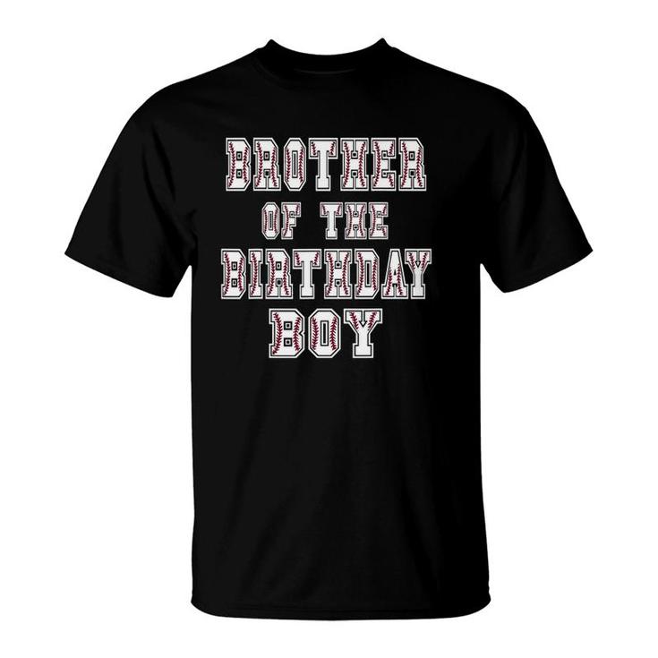 Brother Of The Birthday Baller Baseball Themed Party T-Shirt