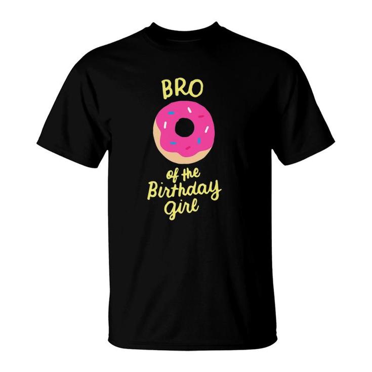 Brother Of The Birthday Girl Bro Matching Family Donut Party T-Shirt