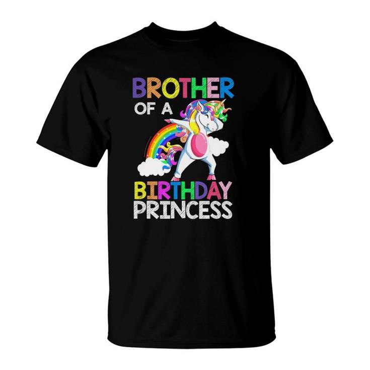 Brother Of The Birthday Princess Unicorn Rainbow Gifts T-Shirt