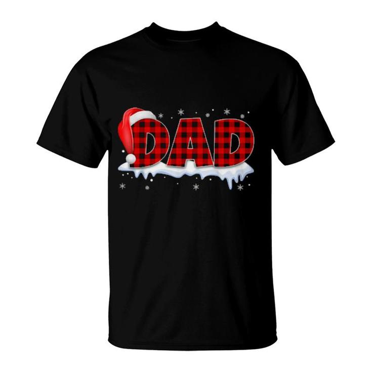 Buffalo Plaid Family Matching Dad Christmas Pajama T-Shirt