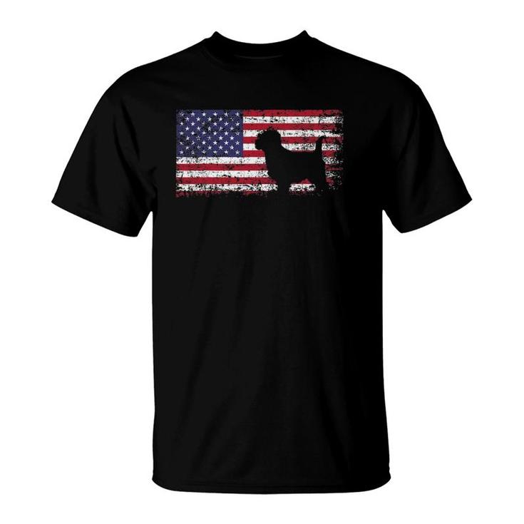 Cairn Terrier American Flag I Love My Cairn Terrier T-Shirt
