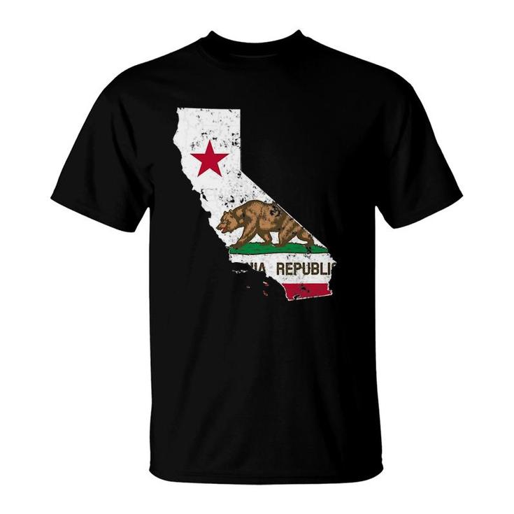 California State Flagvintage Distressed Ca Flags T-Shirt