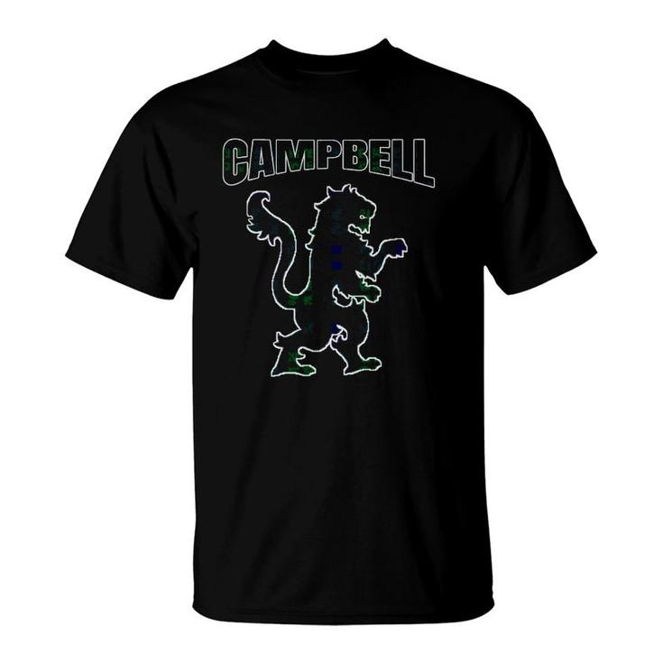 Campbell Clan Kilt Tartan Lion Namesake Scottish T-Shirt
