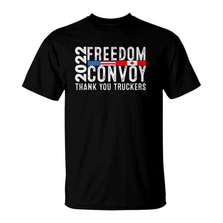 Canada Freedom Convoy 2022 Canadian Truckers Support Us T-Shirt