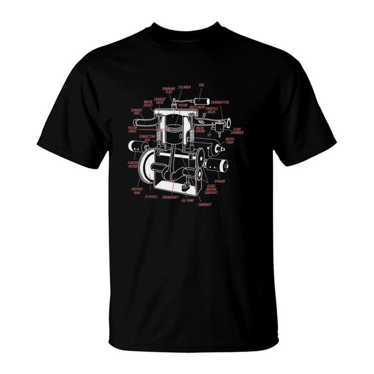 Car Engine Mechanic Machanist Gift T-Shirt