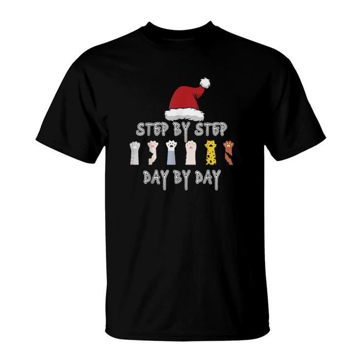 Cat Crab Legs Step By Step Day By Day, Santa Hat T-Shirt
