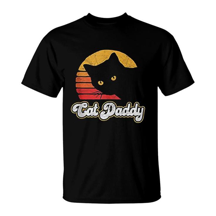 Cat Daddy  Funny Vintage Eighties Style Cat Retro Distressed T-Shirt