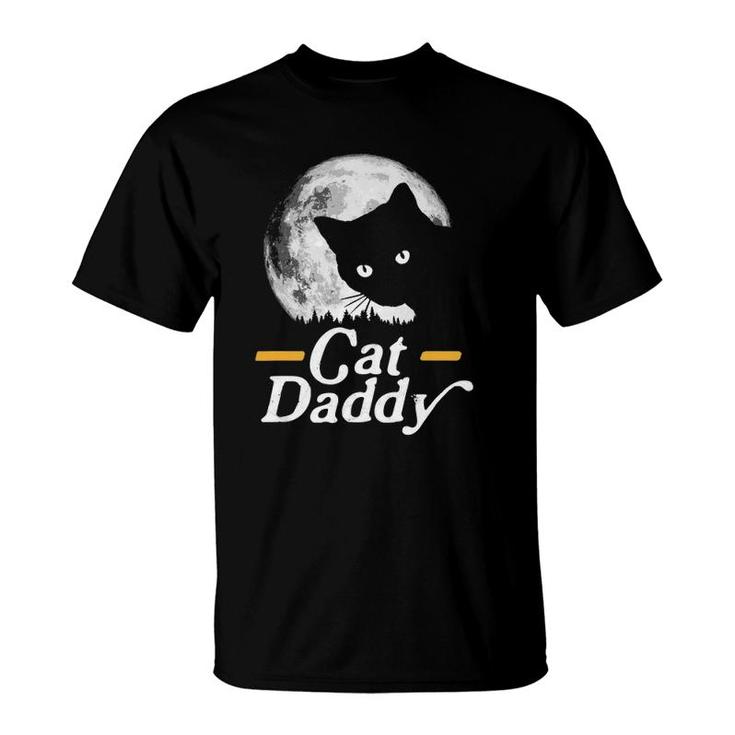 Cat Daddy Vintage Eighties Style Cat Retro Full Moon T-Shirt