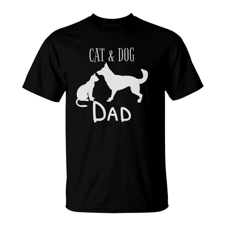 Cat Dog Dad Owner Cute Father Daddy Pet Papa Gift T-Shirt