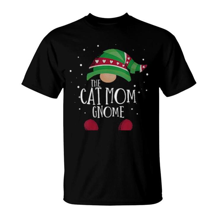 Cat Mom Gnome Matching Christmas Pjs Family Pajamas  T-Shirt