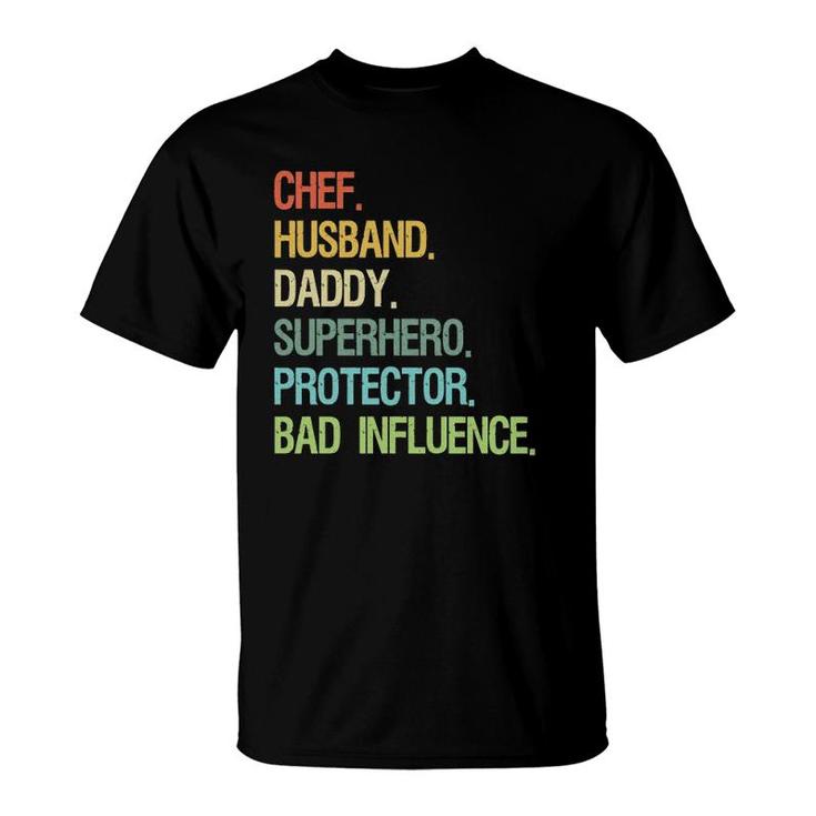 Chef Husband Daddy Superhero Protector Dad  T-Shirt