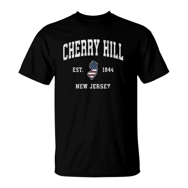 Cherry Hill New Jersey Nj Vintage American Flag Design T-Shirt