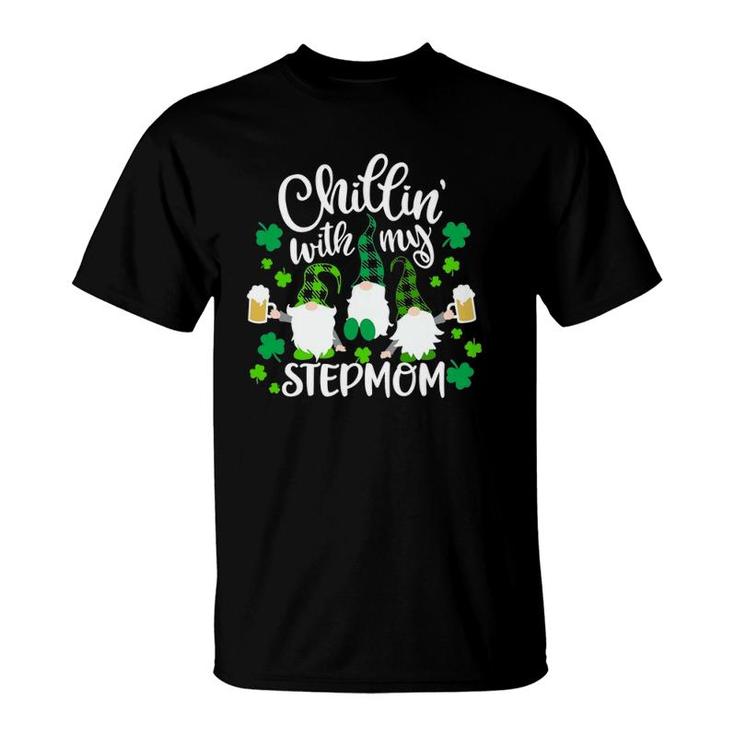 Chillin With My Stepmom St Patricks Day Gnomes Garden Gnome T-Shirt